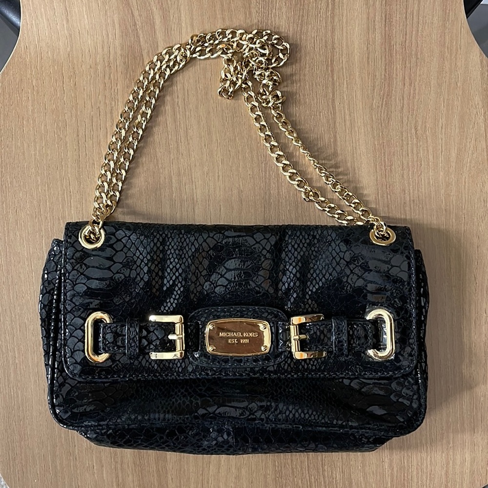 Michael Kors snake print handbag